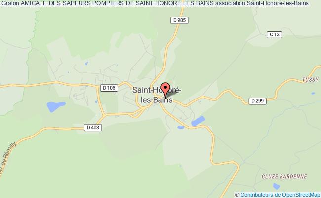 plan association Amicale Des Sapeurs Pompiers De Saint Honore Les Bains Saint-Honoré-les-Bains