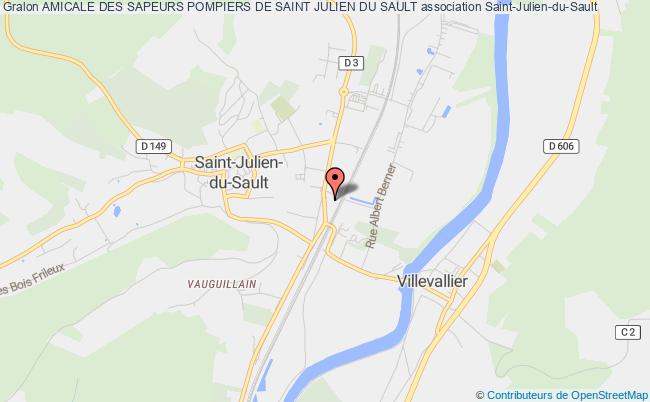 plan association Amicale Des Sapeurs Pompiers De Saint Julien Du Sault Saint-Julien-du-Sault