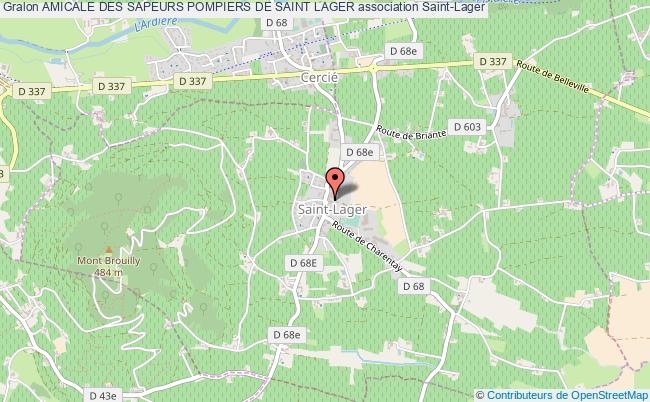 plan association Amicale Des Sapeurs Pompiers De Saint Lager Saint-Lager