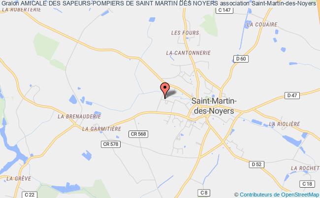 plan association Amicale Des Sapeurs-pompiers De Saint Martin Des Noyers Saint-Martin-des-Noyers