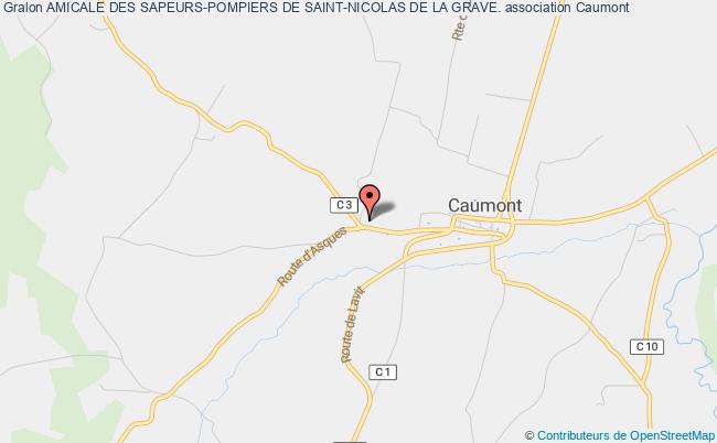 plan association Amicale Des Sapeurs-pompiers De Saint-nicolas De La Grave. Caumont