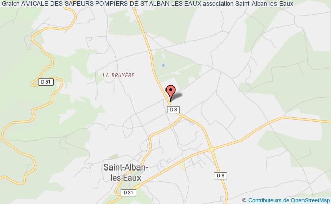 plan association Amicale Des Sapeurs Pompiers De St Alban Les Eaux Saint-Alban-les-Eaux