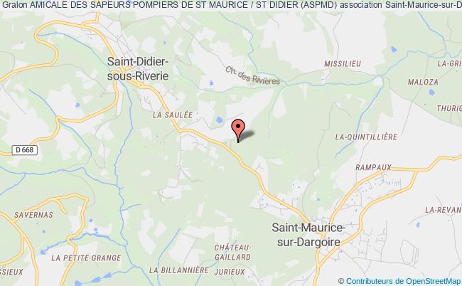 plan association Amicale Des Sapeurs Pompiers De St Maurice / St Didier (aspmd) Saint-Maurice-sur-Dargoire