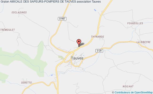 plan association Amicale Des Sapeurs-pompiers De Tauves Tauves