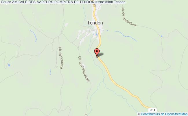 plan association Amicale Des Sapeurs-pompiers De Tendon Tendon