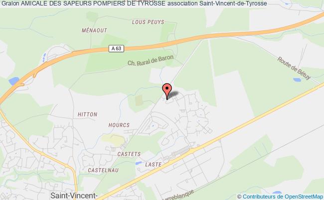 plan association Amicale Des Sapeurs Pompiers De Tyrosse Saint-Vincent-de-Tyrosse