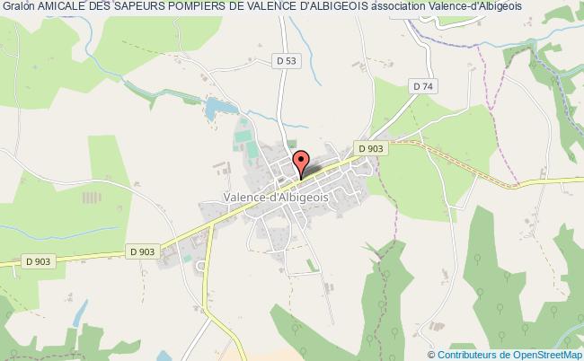 plan association Amicale Des Sapeurs Pompiers De Valence D'albigeois Valence-d'Albigeois