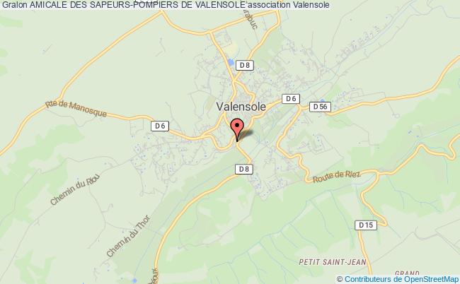 plan association Amicale Des Sapeurs-pompiers De Valensole Valensole