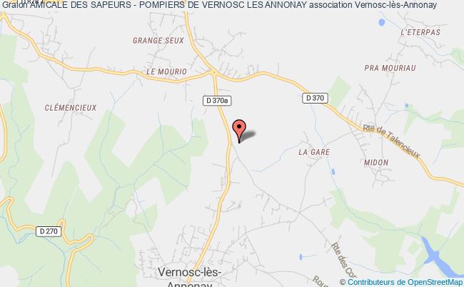 plan association Amicale Des Sapeurs - Pompiers De Vernosc Les Annonay Vernosc-lès-Annonay