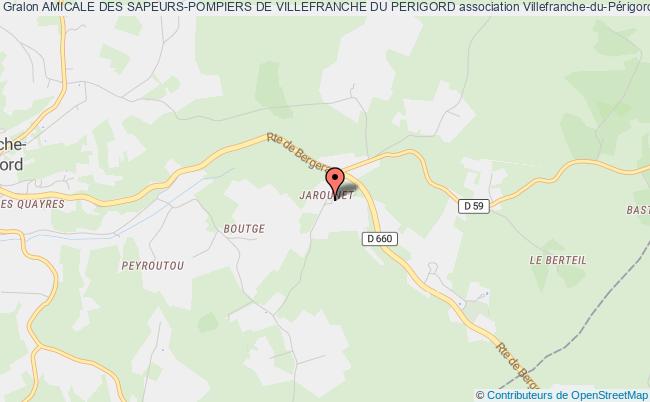plan association Amicale Des Sapeurs-pompiers De Villefranche Du Perigord Villefranche-du-Périgord