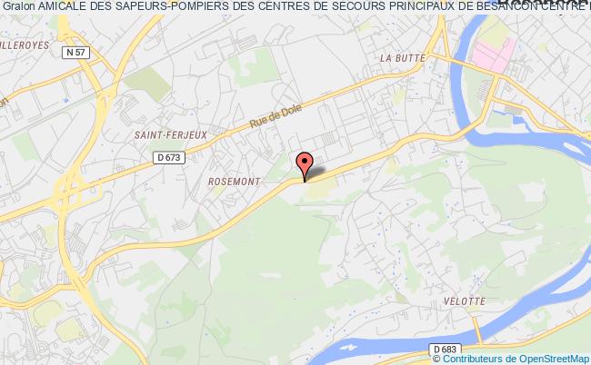 plan association Amicale Des Sapeurs-pompiers Des Centres De Secours Principaux De Besancon Centre Et Est Besançon