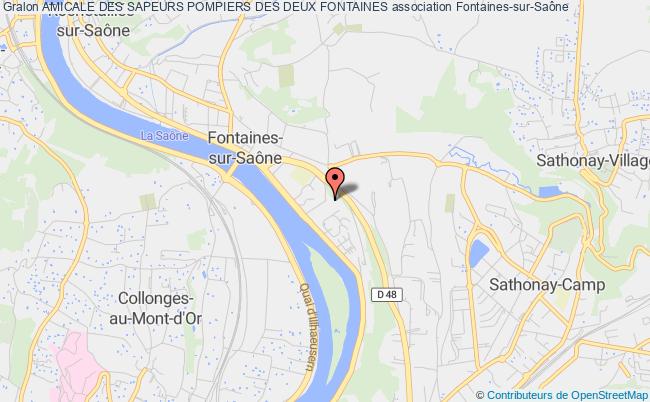 plan association Amicale Des Sapeurs Pompiers Des Deux Fontaines Fontaines-sur-Saône