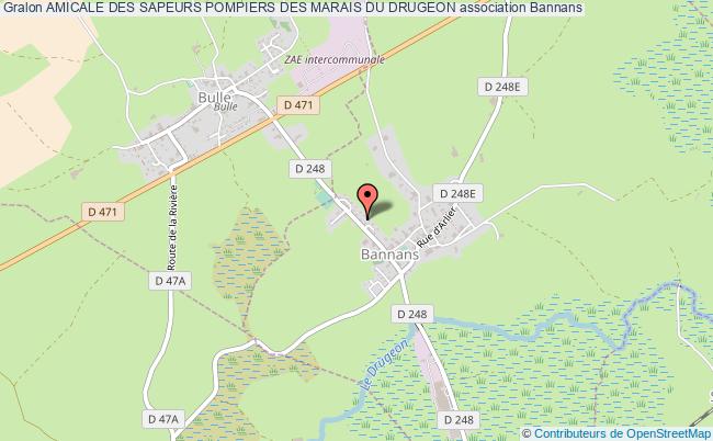 plan association Amicale Des Sapeurs Pompiers Des Marais Du Drugeon Bannans