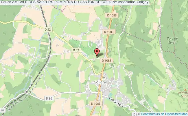 plan association Amicale Des Sapeurs-pompiers Du Canton De Coligny Coligny