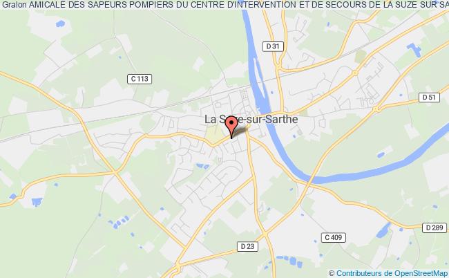 plan association Amicale Des Sapeurs Pompiers Du Centre D'intervention Et De Secours De La Suze Sur Sarthe La    Suze-sur-Sarthe