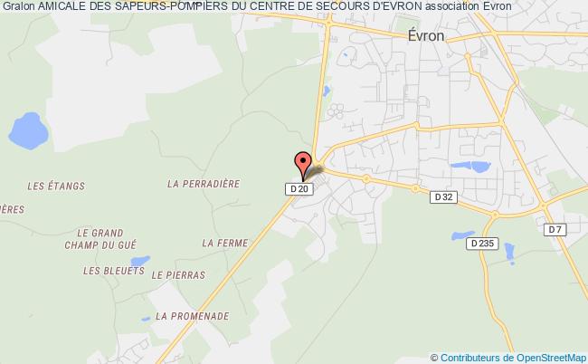 plan association Amicale Des Sapeurs-pompiers Du Centre De Secours D'evron Évron