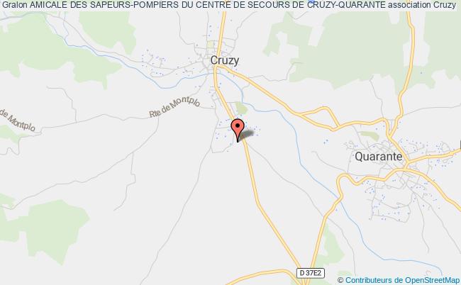 plan association Amicale Des Sapeurs-pompiers Du Centre De Secours De Cruzy-quarante Cruzy