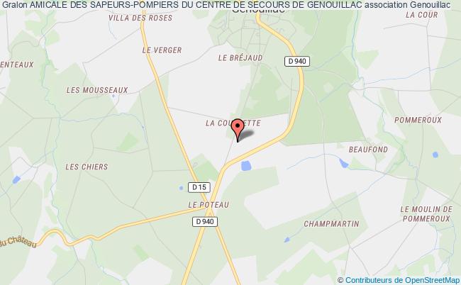 plan association Amicale Des Sapeurs-pompiers Du Centre De Secours De Genouillac Genouillac