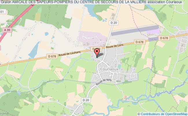 plan association Amicale Des Sapeurs-pompiers Du Centre De Secours De La Valliere Courlaoux