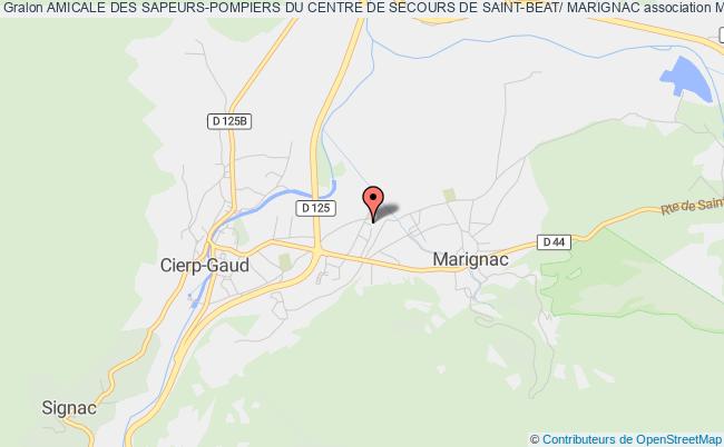 plan association Amicale Des Sapeurs-pompiers Du Centre De Secours De Saint-beat/ Marignac Marignac