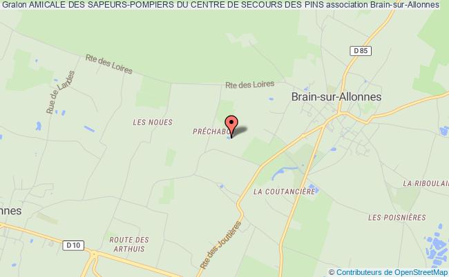 plan association Amicale Des Sapeurs-pompiers Du Centre De Secours Des Pins Brain-sur-Allonnes