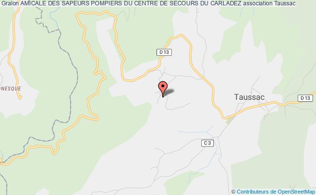 plan association Amicale Des Sapeurs Pompiers Du Centre De Secours Du Carladez Taussac