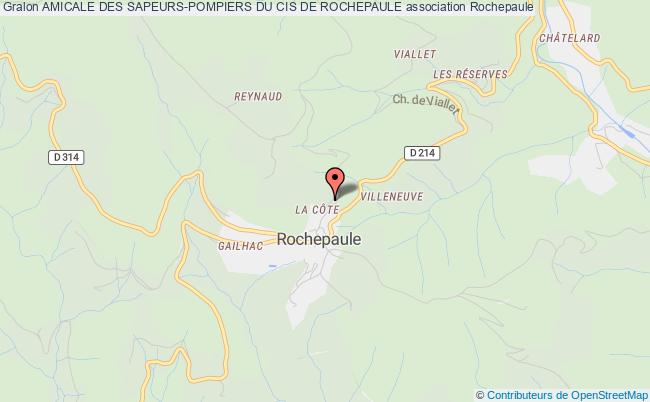 plan association Amicale Des Sapeurs-pompiers Du Cis De Rochepaule Rochepaule