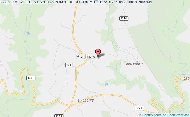plan association Amicale Des Sapeurs Pompiers Du Corps De Pradinas Pradinas