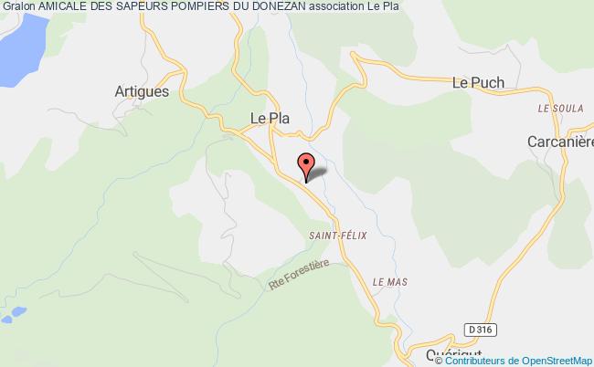 plan association Amicale Des Sapeurs Pompiers Du Donezan Le Pla