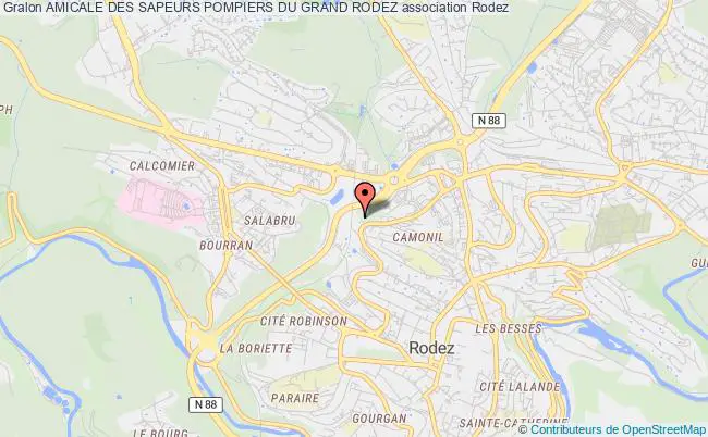 plan association Amicale Des Sapeurs Pompiers Du Grand Rodez Rodez