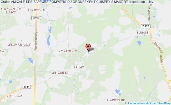 plan association Amicale Des Sapeurs-pompiers Du Groupement Cuisery-simandre Loisy