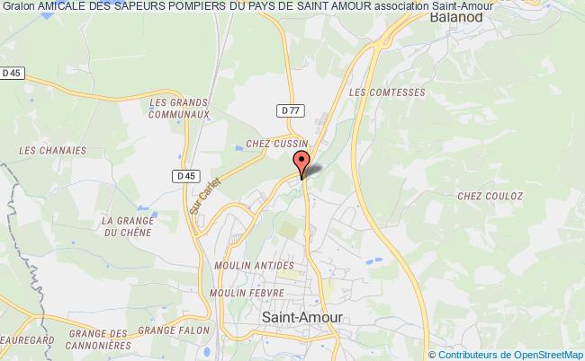 plan association Amicale Des Sapeurs Pompiers Du Pays De Saint Amour Saint-Amour