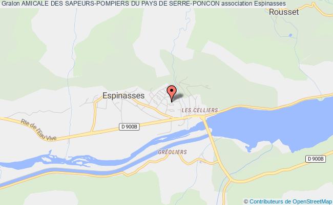 plan association Amicale Des Sapeurs-pompiers Du Pays De Serre-poncon Espinasses