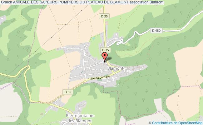 plan association Amicale Des Sapeurs Pompiers Du Plateau De Blamont Blamont