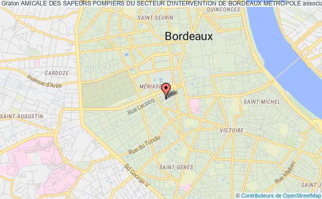 plan association Amicale Des Sapeurs Pompiers Du Secteur D'intervention De Bordeaux Metropole Bordeaux