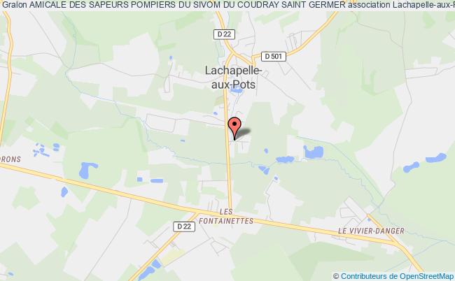 plan association Amicale Des Sapeurs Pompiers Du Sivom Du Coudray Saint Germer Lachapelle-aux-Pots