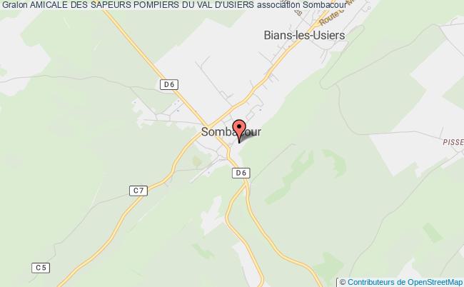 plan association Amicale Des Sapeurs Pompiers Du Val D'usiers Sombacour