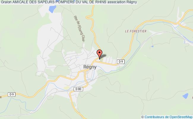 plan association Amicale Des Sapeurs Pompiers Du Val De Rhins Régny