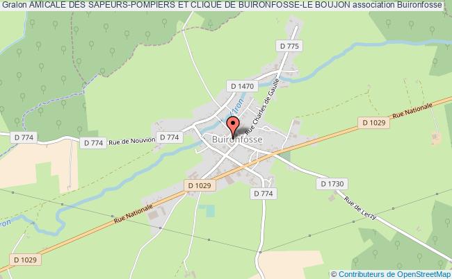 plan association Amicale Des Sapeurs-pompiers Et Clique De Buironfosse-le Boujon Buironfosse