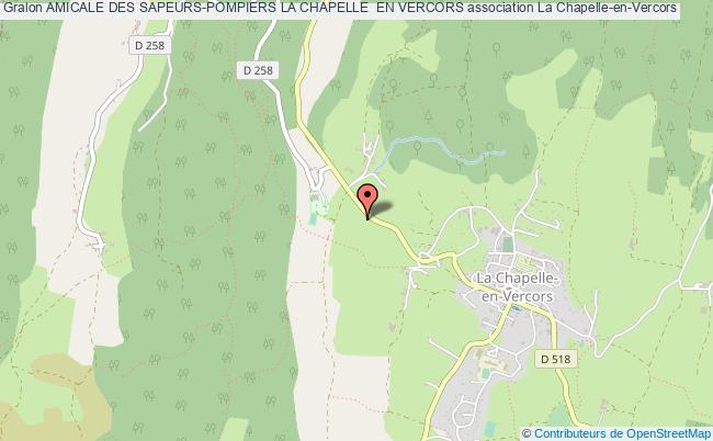plan association Amicale Des Sapeurs-pompiers La Chapelle  En Vercors La Chapelle-en-Vercors