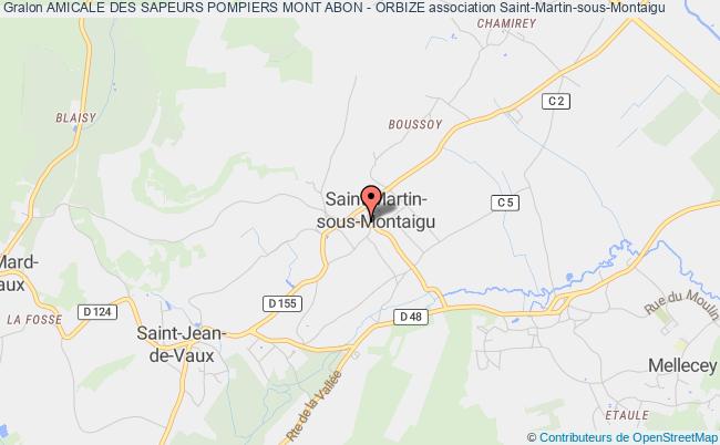 plan association Amicale Des Sapeurs Pompiers Mont Abon - Orbize Saint-Martin-sous-Montaigu