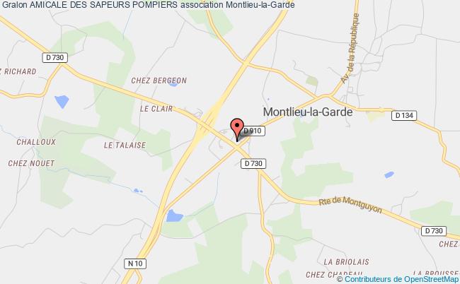 plan association Amicale Des Sapeurs Pompiers Montlieu-la-Garde