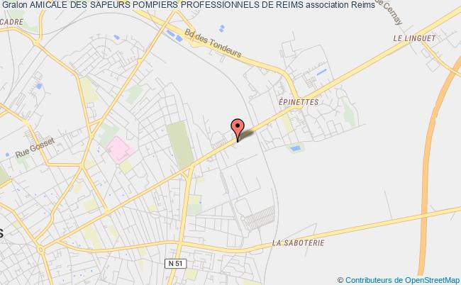 plan association Amicale Des Sapeurs Pompiers Professionnels De Reims Reims