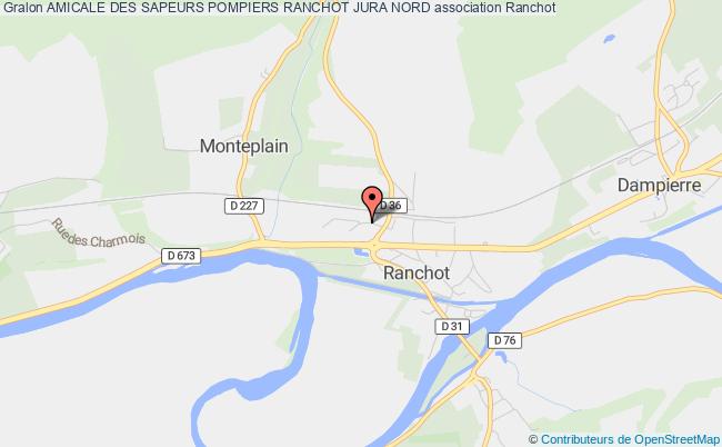 plan association Amicale Des Sapeurs Pompiers Ranchot Jura Nord Ranchot