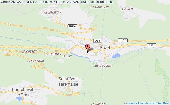 plan association Amicale Des Sapeurs Pompiers Val Vanoise Bozel