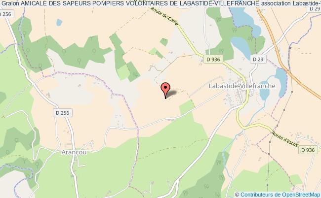 plan association Amicale Des Sapeurs Pompiers Volontaires De Labastide-villefranche Labastide-Villefranche