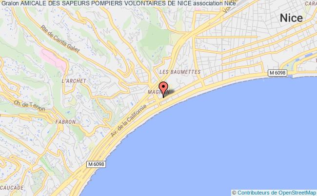 plan association Amicale Des Sapeurs Pompiers Volontaires De Nice Nice