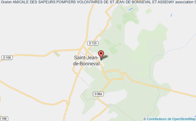 plan association Amicale Des Sapeurs Pompiers Volontaires De St Jean De Bonneval Et Assenay Saint-Jean-de-Bonneval