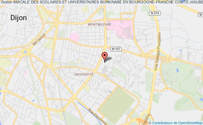 plan association Amicale Des Scolaires Et Universitaires Burkinabe En Bourgogne-franche Comte (asubb) Dijon