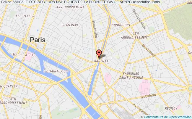 plan association Amicale Des Secours Nautiques De La Plongee Civile Asnpc Paris